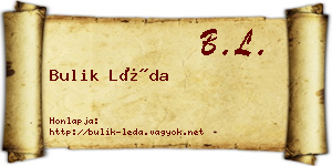 Bulik Léda névjegykártya